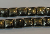 CPY316 15.5 inches 10*10mm square pyrite gemstone beads wholesale