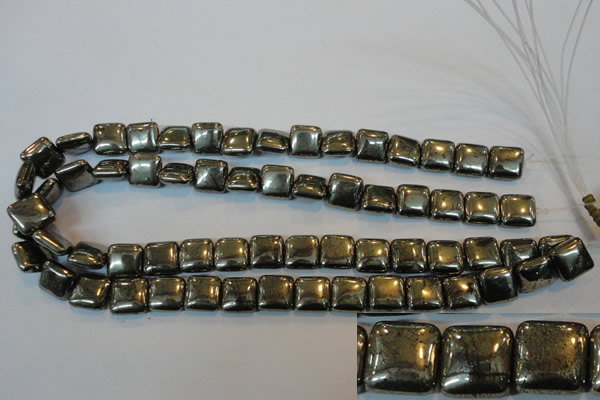 CPY317 15.5 inches 12*12mm square pyrite gemstone beads wholesale