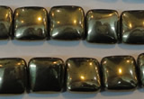 CPY318 15.5 inches 14*14mm square pyrite gemstone beads wholesale