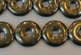 CPY339 15.5 inches 18mm donut pyrite gemstone beads wholesale