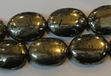 CPY34 16 inches 15*20mm oval pyrite gemstone beads wholesale