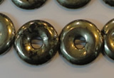 CPY340 15.5 inches 20mm donut pyrite gemstone beads wholesale