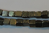 CPY350 15.5 inches 4*4mm cube pyrite gemstone beads wholesale