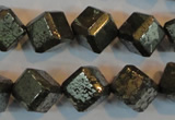 CPY364 15.5 inches 12*12mm faceted cube pyrite gemstone beads