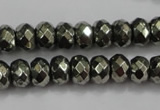 CPY39 16 inches 3*6mm faceted rondelle pyrite gemstone beads wholesale