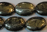 CPY42 16 inches 18*25mm oval pyrite gemstone beads wholesale