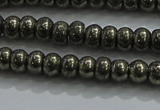 CPY421 15.5 inches 2.5*4mm rondelle pyrite gemstone beads