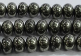 CPY422 15.5 inches 4*6mm rondelle pyrite gemstone beads