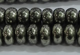 CPY423 15.5 inches 5*8mm rondelle pyrite gemstone beads