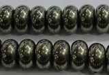 CPY424 15.5 inches 6*10mm rondelle pyrite gemstone beads