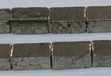 CPY594 15.5 inches 10*20mm cuboid pyrite gemstone beads