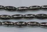 CPY600 15.5 inches 5*16mm rice pyrite gemstone beads wholesale