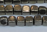 CPY620 15.5 inches 8*8mm cube pyrite gemstone beads