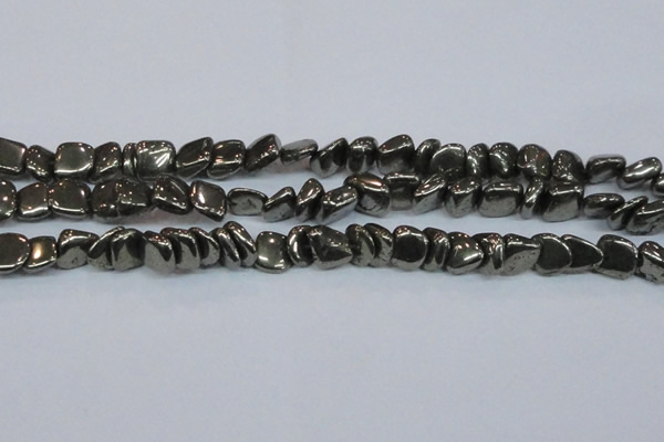 CPY623 15.5 inches 8*9mm - 9*10mm nuggets pyrite gemstone beads