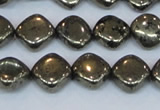 CPY648 15.5 inches 10*10mm diamond pyrite gemstone beads wholesale