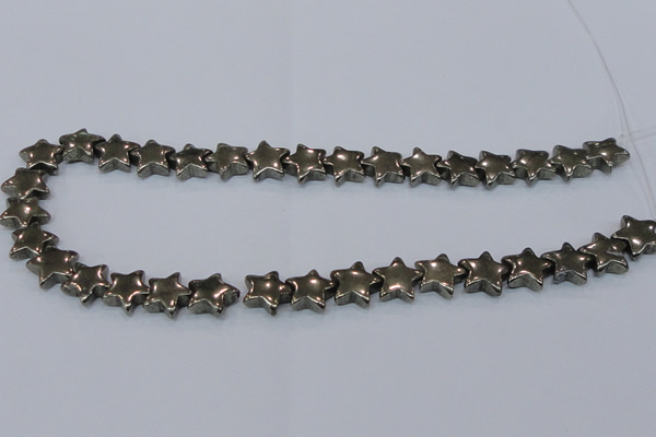 CPY658 15.5 inches 12*12mm star pyrite gemstone beads