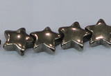 CPY659 15.5 inches 14*14mm star pyrite gemstone beads