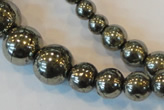 CPY74 15.5 inches 4mm - 18mm round pyrite gemstone beads wholesale