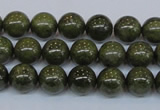 CPY752 15.5 inches 8mm round pyrite gemstone beads wholesale