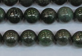 CPY763 15.5 inches 10mm round pyrite gemstone beads wholesale