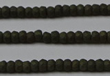 CPY810 15.5 inches 2*3mm faceted rondelle matte pyrite beads