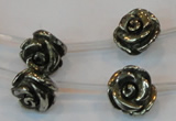 CPY93 15.5 inches 14mm carved rose pyrite gemstone beads wholesale