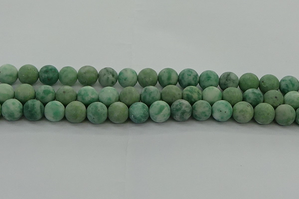 CQJ234 15.5 inches 12mm round matte Qinghai jade beads