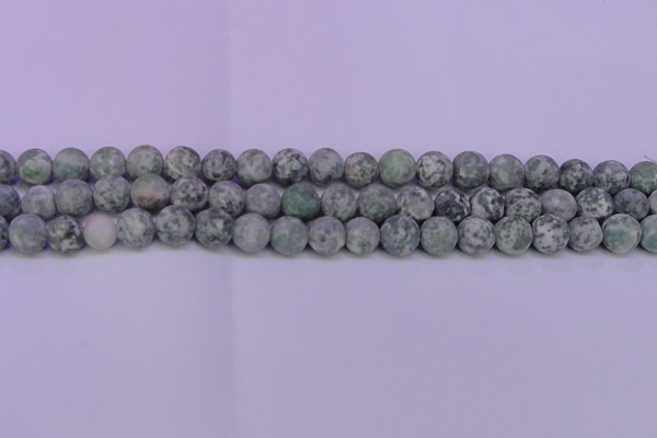 CQJ250 15.5 inches 4mm round matte Qinghai jade beads