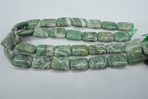 CQJ76 15.5 inches 18*25mm rectangle Qinghai jade beads wholesale