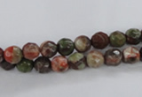 CRA100 15.5 inches 6mm faceted round rainforest agate gemstone beads