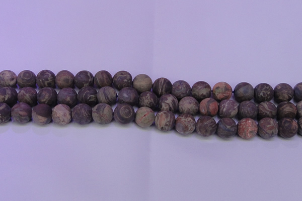 CRA120 15.5 inches 4mm round matte rainforest agate beads