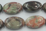 CRA16 15.5 inches 18*25mm oval natural rainforest agate beads