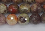 CRA163 15.5 inches 10mm faceted round rainforest agate beads