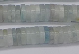 CRB1003 15.5 inches 2*7mm heishi aquamarine beads wholesale