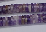 CRB1007 15.5 inches 2*6mm heishi dogtooth amethyst beads wholesale