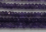 CRB101 15.5 inches 2.5*4mm faceted rondelle amethyst beads