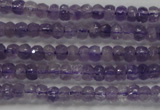 CRB102 15.5 inches 2.5*4mm faceted rondelle amethyst beads