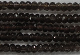 CRB103 15.5 inches 2.5*4mm faceted rondelle smoky quartz beads