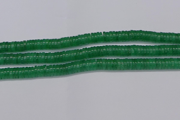 CRB1033 15.5 inches 2*7mm heishi green aventurine beads wholesale