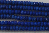 CRB106 15.5 inches 2.5*4mm faceted rondelle dyed turquoise beads