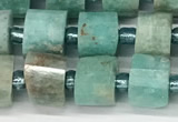 CRB1069 15.5 inches 5*8mm - 6*8mm faceted tyre amazonite beads