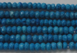 CRB107 15.5 inches 2.5*4mm faceted rondelle dyed turquoise beads