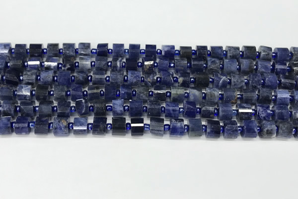 CRB1072 15.5 inches 4*6mm - 5*6mm faceted tyre sodalite beads