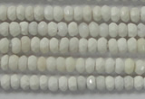 CRB109 15.5 inches 2.5*4mm faceted rondelle white agate beads