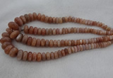 CRB1111 15.5 inches 5*8mm - 9*18mm rondelle moonstone beads