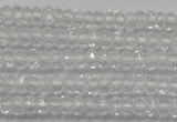 CRB112 15.5 inches 2.5*4mm faceted rondelle white crystal beads