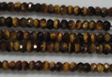 CRB116 15.5 inches 3*5mm faceted rondelle yellow tiger eye beads