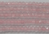 CRB119 15.5 inches 3*5mm faceted rondelle rose quartz beads