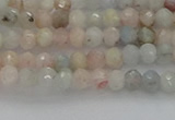 CRB1201 15.5 inches 3*4mm faceted rondelle morganite beads