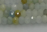 CRB1212 15.5 inches 4*6mm faceted rondelle aquamarine beads